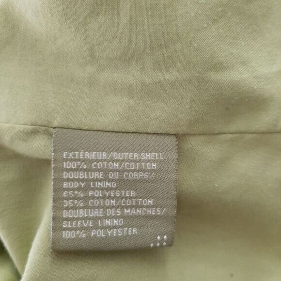 SOIA & KYO / Cotton Pin Stripe Pattern Peacoat Jacket Short Coat Brown Sz S - Picture 15 of 15